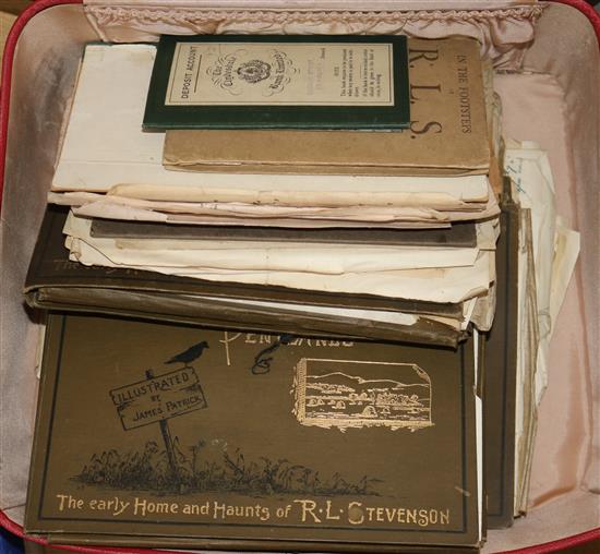 A quantity of ephemera relating to Robert Louis Stevenson